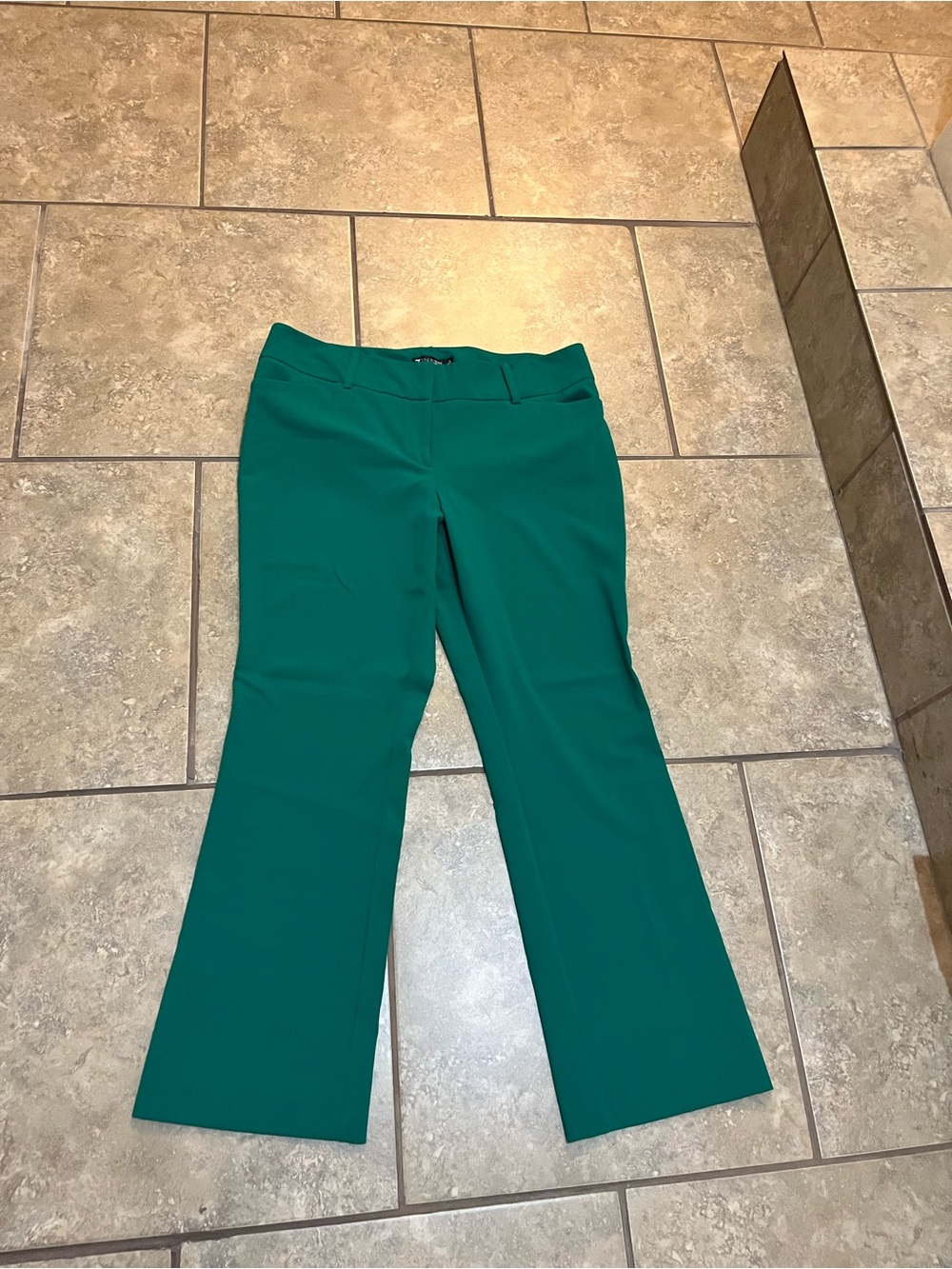 New York & Company Green Bootcut Dress Pants